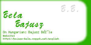 bela bajusz business card